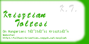 krisztian toltesi business card